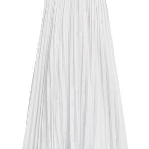 Banana Republic Women's White Pleated Poplin Maxi Skirt, size 4